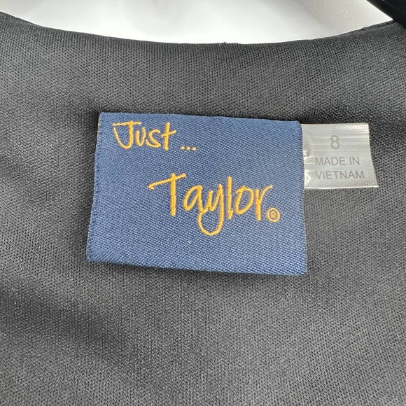 Just Taylor Women's Long Sleeve V-Neck Midi Dress Size 8 - Picture 7 of 9